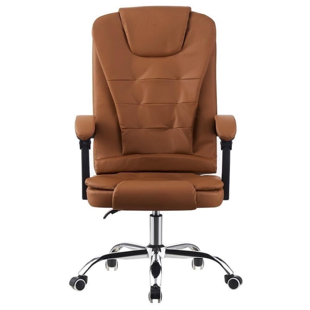 Cadeira De Escritório Presidente Base Cromada Com Rodinha Fortt Marselha Marrom - Cpf03-m em Oferta na Shopee
