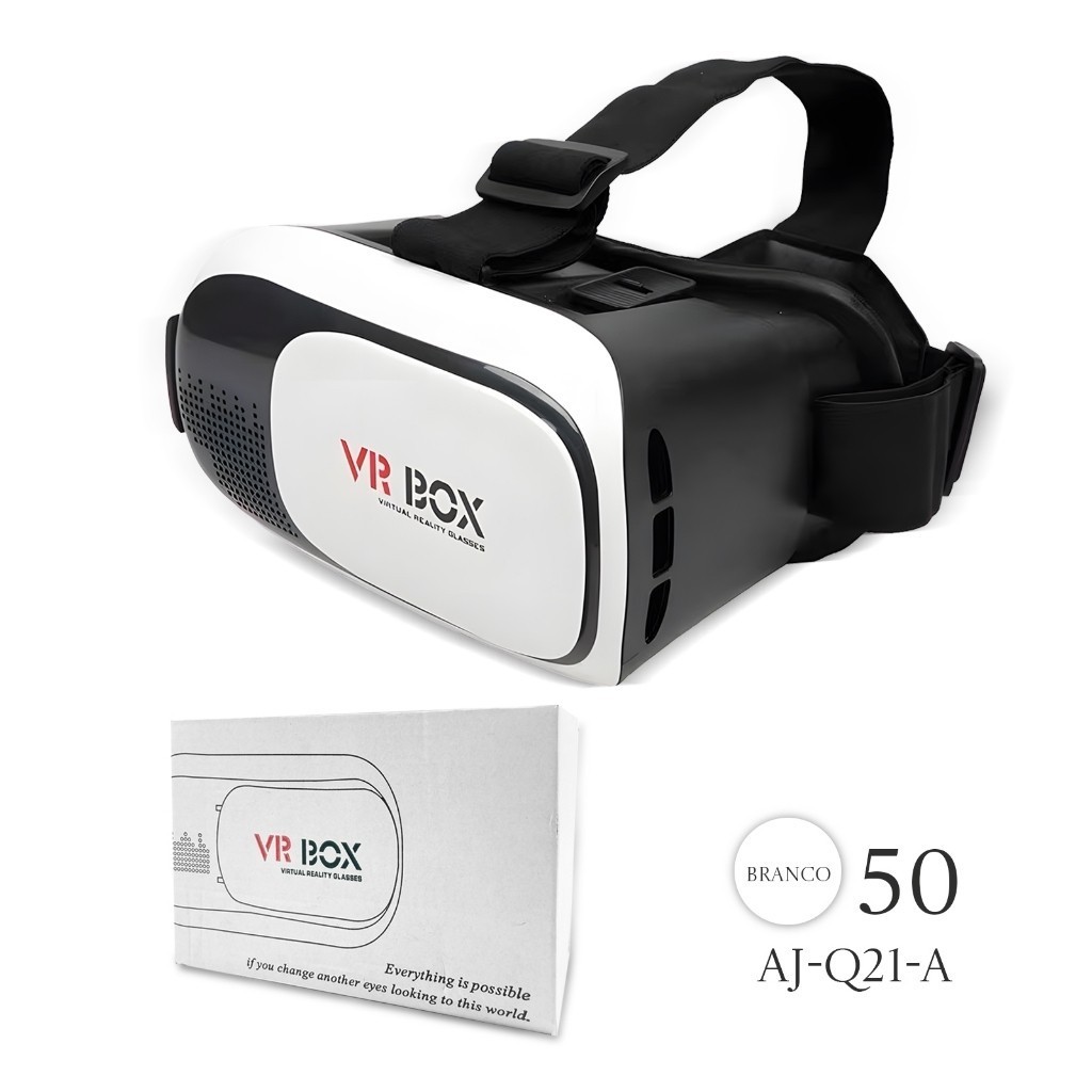 oculos vr box 3d 2.0 realidade virtual para celular + controle bluetooth