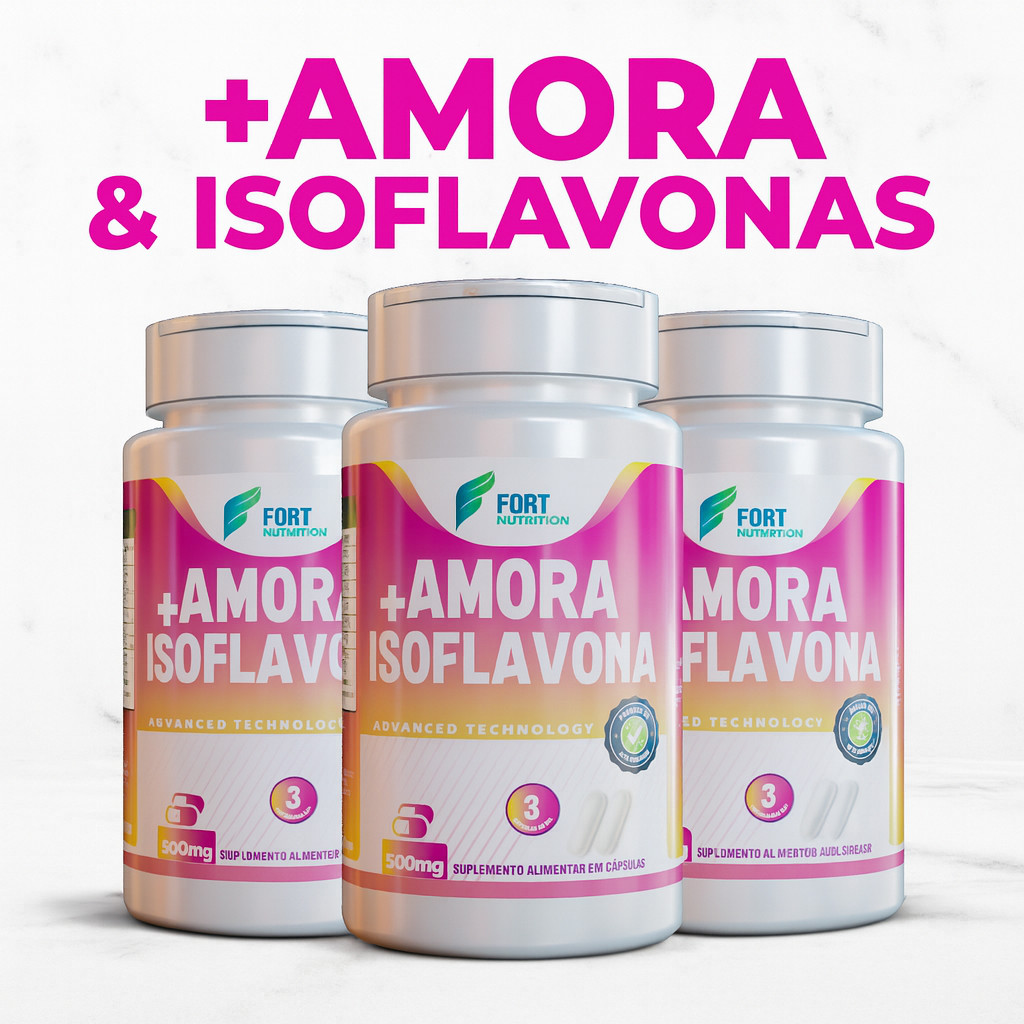 Suplemento De Amora Com Isoflavona 500mg | 120 Capsulas 100% Original em Oferta na Shopee