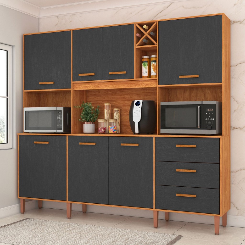 Cozinha Compacta 7 Portas 3 Gavetas Modena em Oferta na Shopee