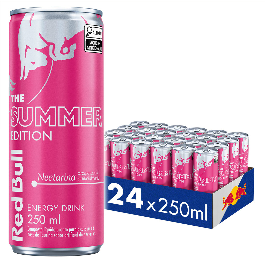 Pack de 24 latas Red Bull Energético, Summer Edition, Nectarina, 250ml