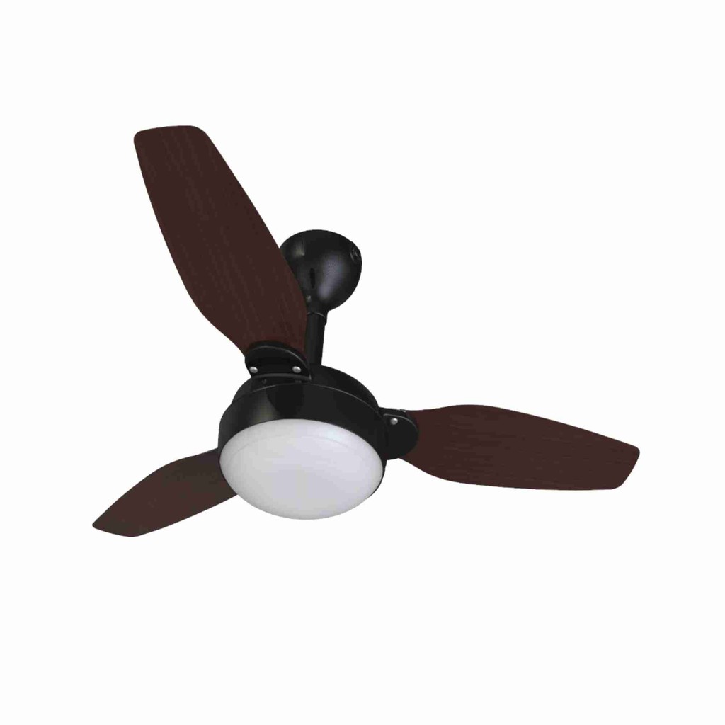Ventilador Dde teto inverter legacy led 3 pás preto e tabaco bivolt com controle remoto ventisol