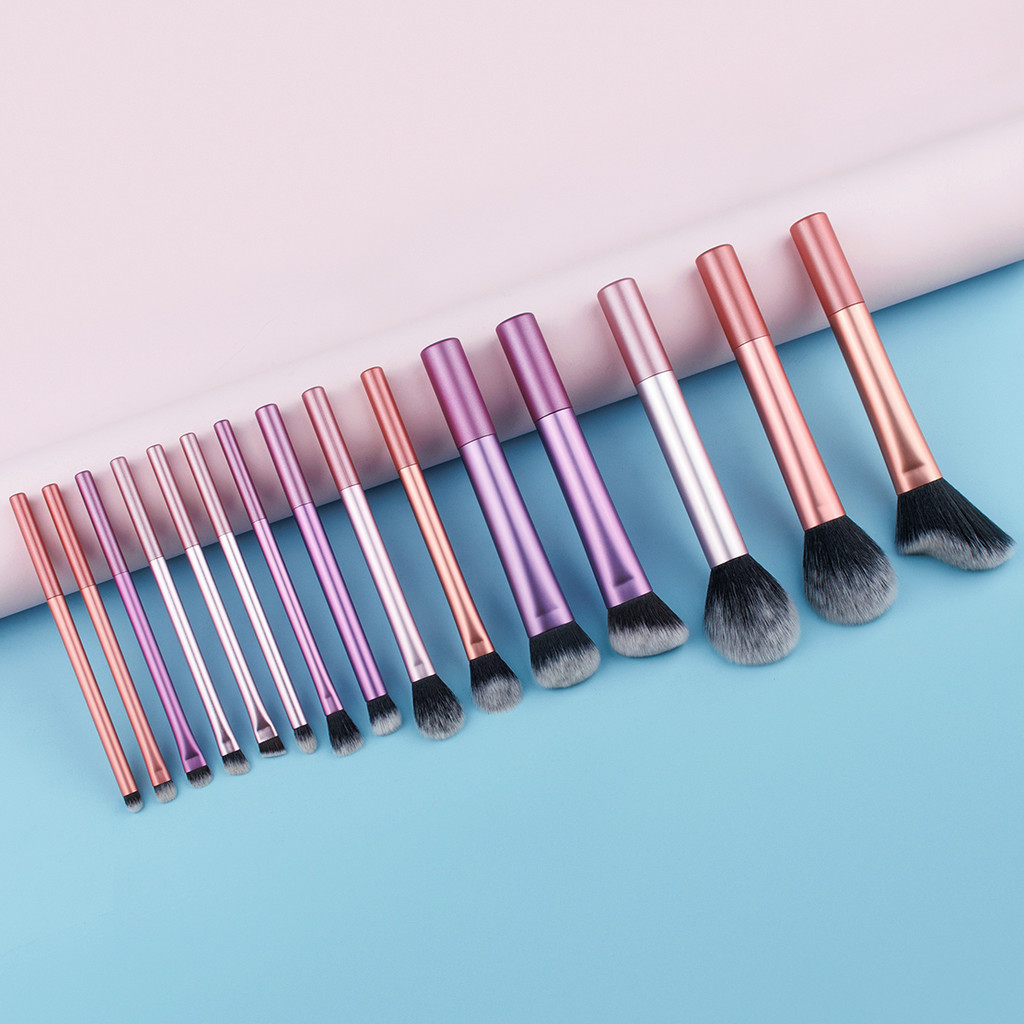 Conjunto de Escova Profissional  8/12/14 Peças Alta Qualidade para Maquiagem Criar Base sem Falhas RJ em Oferta na Shopee