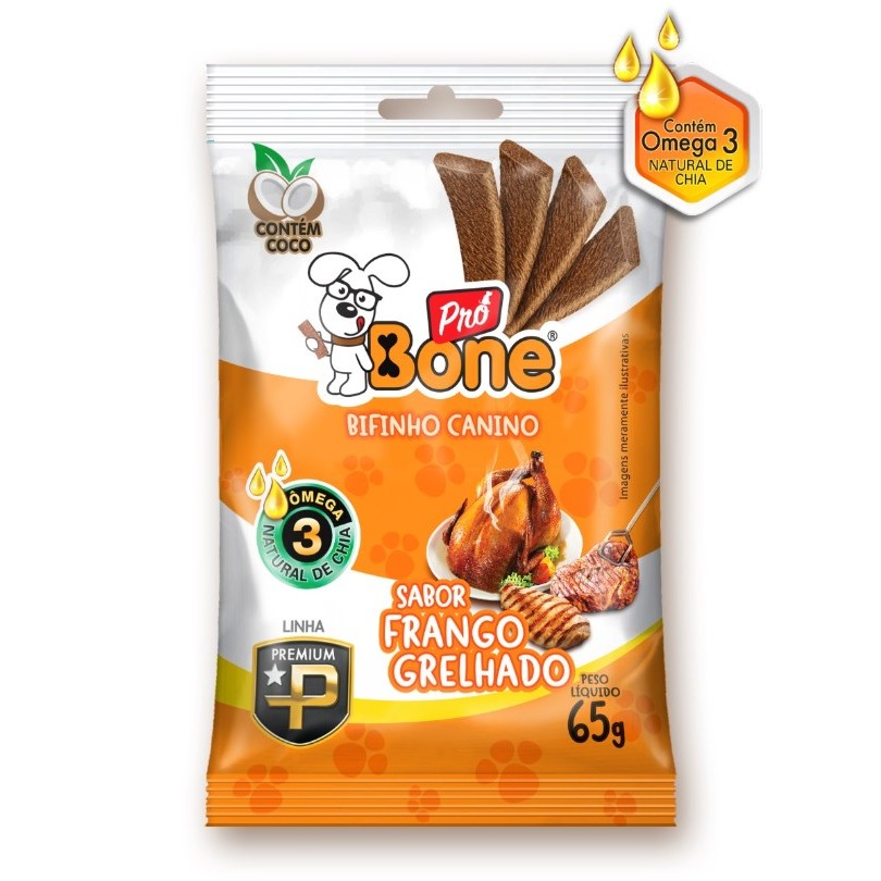 Bifinho Sabor Frango Grelhado Pró Bone 65g