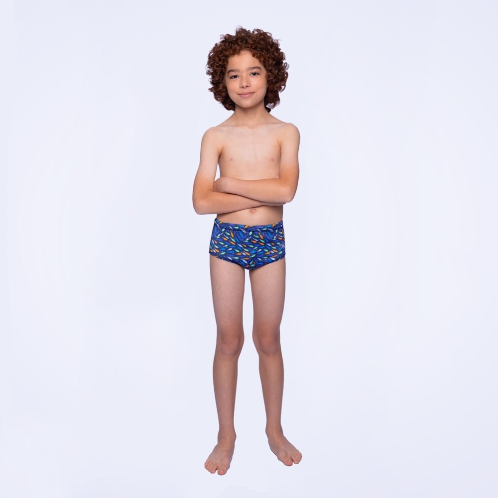 Sunga Infantil Tradicional Fish Com UV50+ Antiodor Dry Speedo - AZUL NOTURNO
