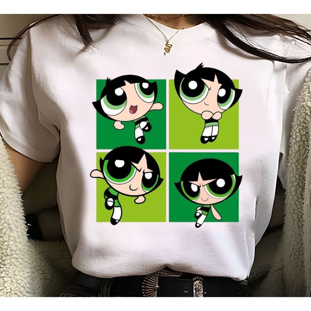 Camiseta Feminina Desenho Super Poderosas Docinho - Lindinha - Florzinha 100% Algodão