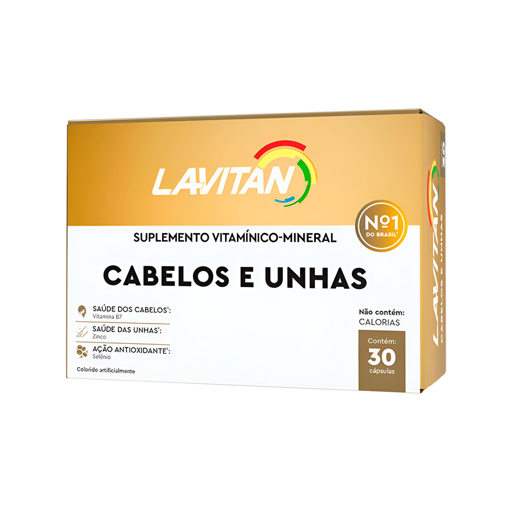 Lavitan Vitamina Cabelos e Unhas Com 60 Cápsulas