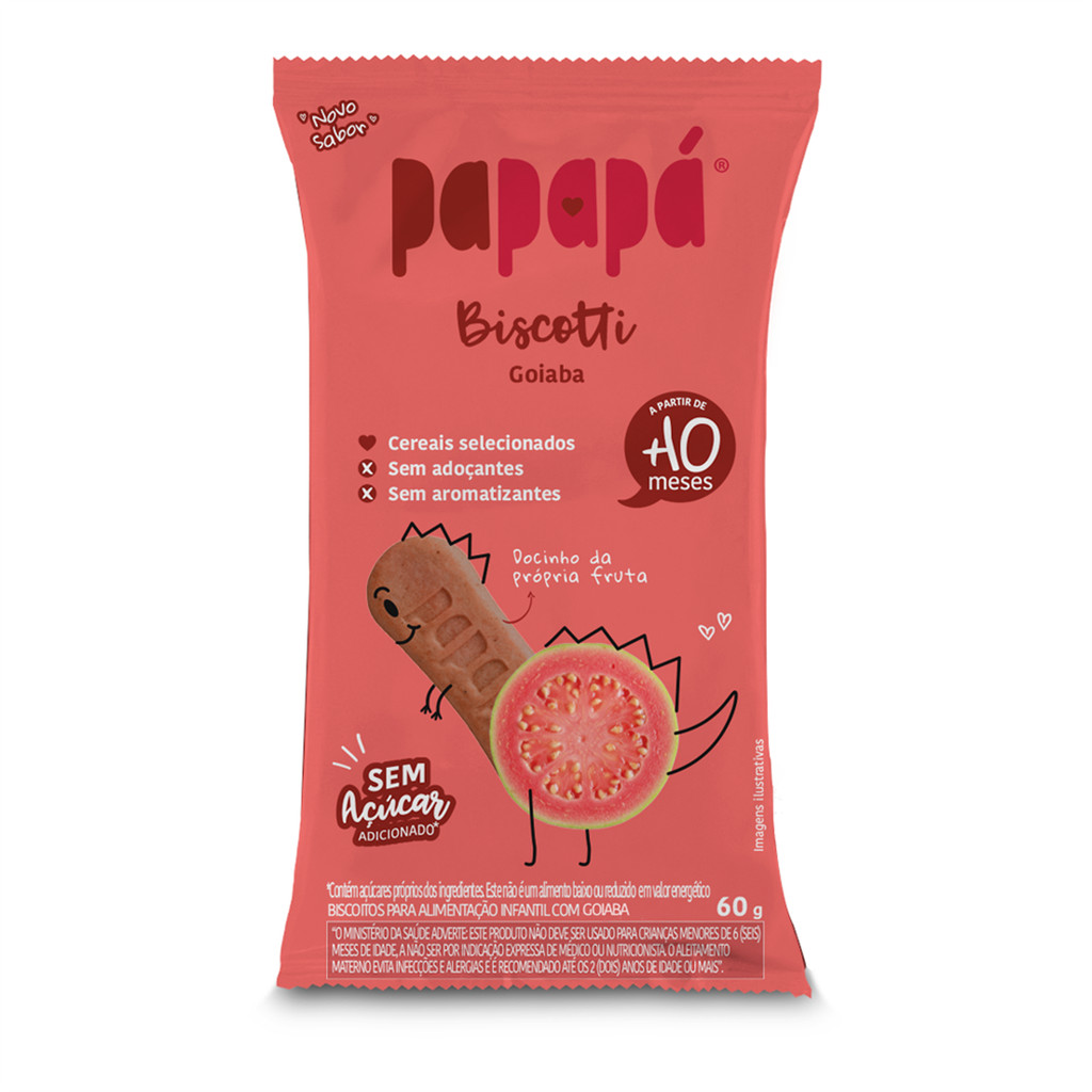 Biscoito bebe saudavel papapa biscotti de goiaba sem açucar