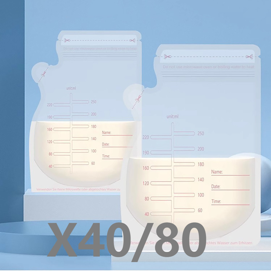 Kit 20/40/80 Un Saco Saquinhos Congelar Leite Maternidade Bebê