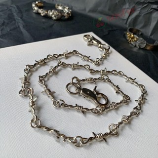 Corrente De Calças SOSFER , Cintura Longa Gótica Grunge Hip Hop , Colar Punk De Metal Com Fio De Espinhos em Oferta na Shopee