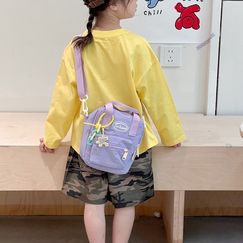 Coreano crianças sacos meninos viagem moda leve saco do mensageiro meninas moda bebê lanches acessórios saco