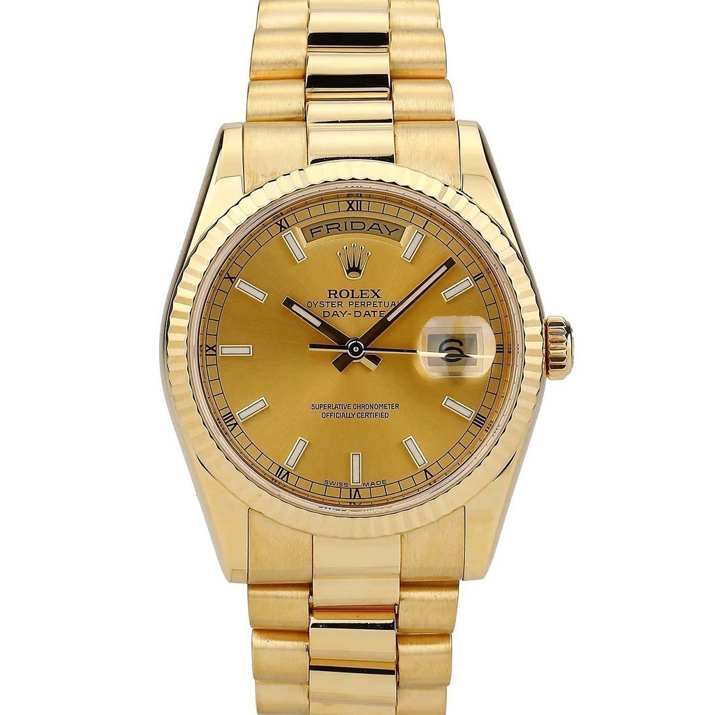 Rolex Sunday Calendar Tipo Relógio Mecânico Automático Data Semana Ouro Masculino118238 Rolex Rolex Rolex Rolex