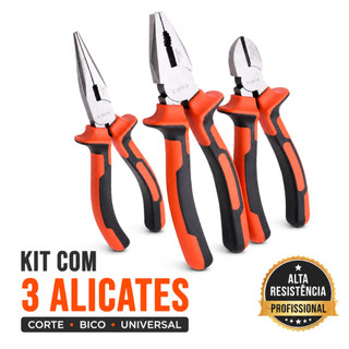 🔧 Alicate Profissional 6/8 Polegadas | Cortador Arame, Diagonal, Bico Fino Ferro ABS Resistente Oficina Doméstico