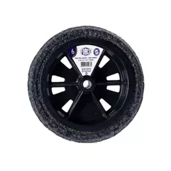 Roda Pneu Macico Force Borracha Expandida 2.5X8X3/4 19mm Linha Garden