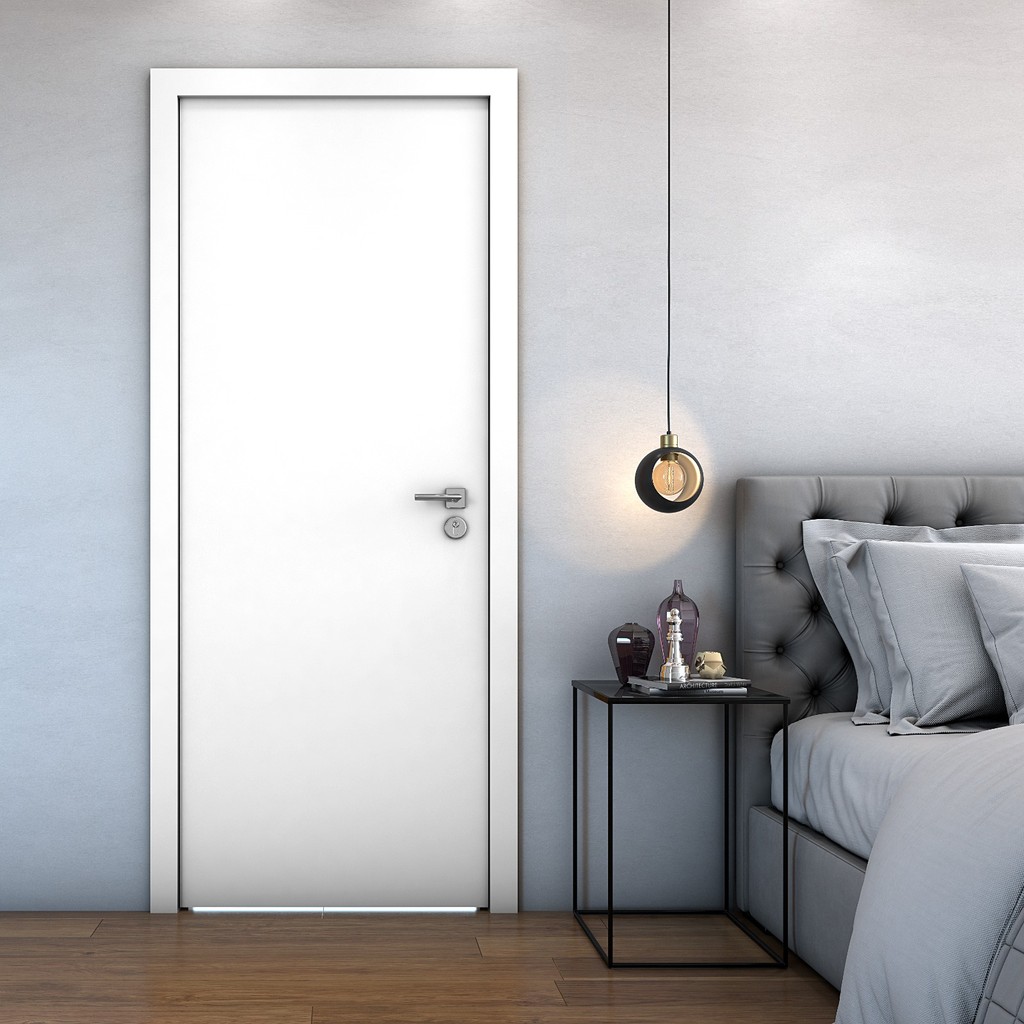 Folha De Porta Madeira Lisa  210x60 Reforço Interno Fechadura Duplo