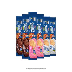 Combo Biscoito Recheado Sucrilhos Sabores Sortidos 85g 6 Unidades