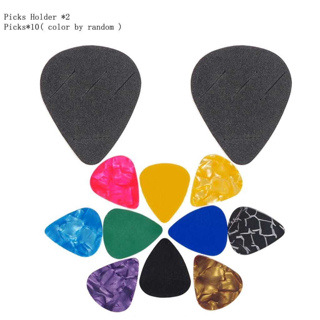 Photop-BR fangzi Conjunto de palhetas e suporte para guitarra, 10 peças de palhetas de palheta, palheta de celulóide, 2
