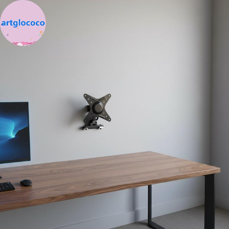 Artglococo Monitor De Montagem Em Parede Braet VESA 100 75 50mm Caixa De Botão Resistente Ajustável De 2 Eixos Para Conf