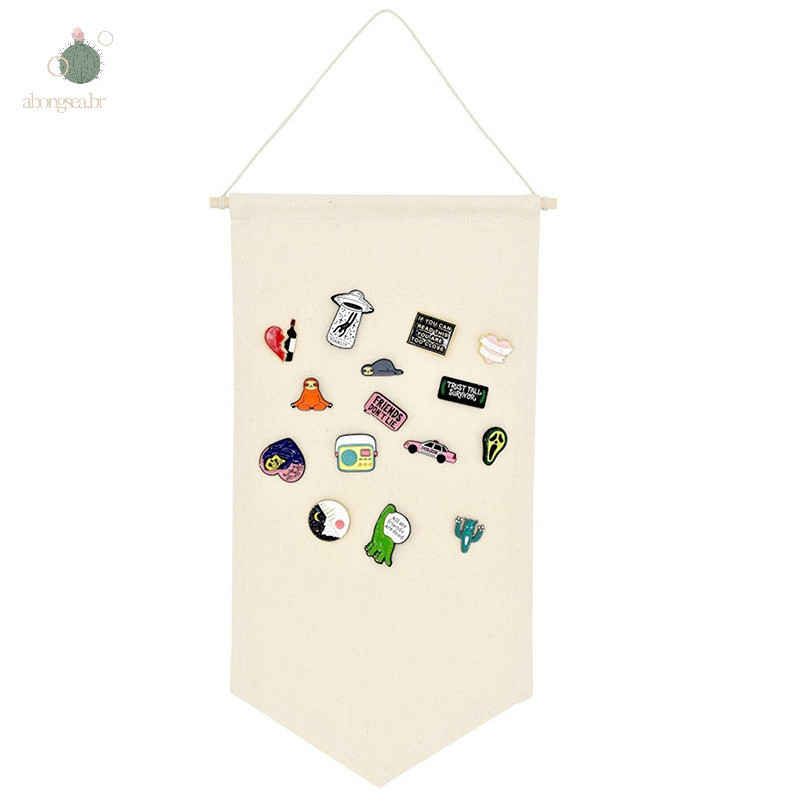abongsea Nordic Blank Brooch Pin Porta Crachá Pendurado Pano Organizador De Pinos Expositor Coleção De Broches Nice
