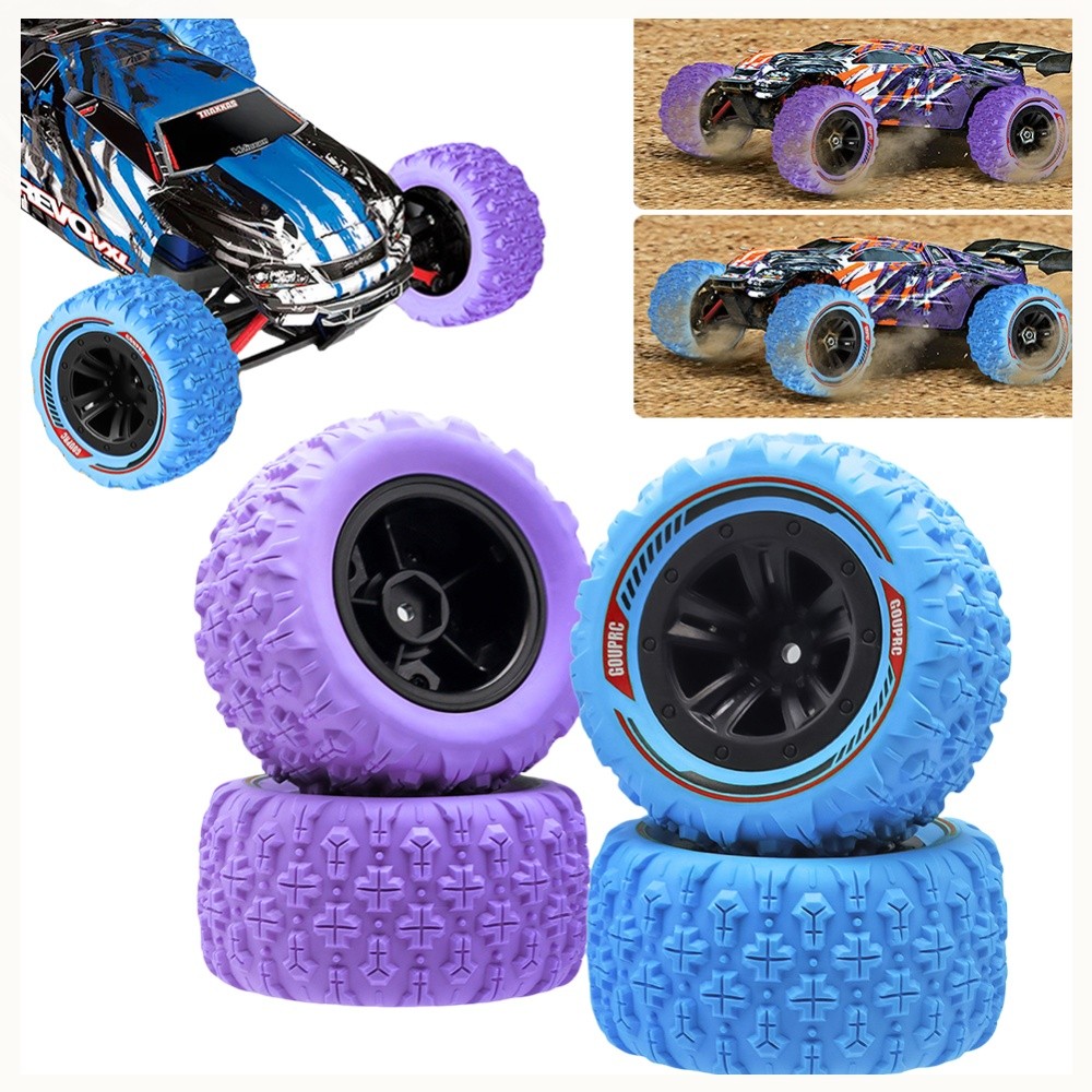Pneus De Roda De Carro RC Off-Road 12 Mm Hexagonais Para Veículos De Esteira Em Escala 1/14 E 1/16 Pisos De Borracha Res