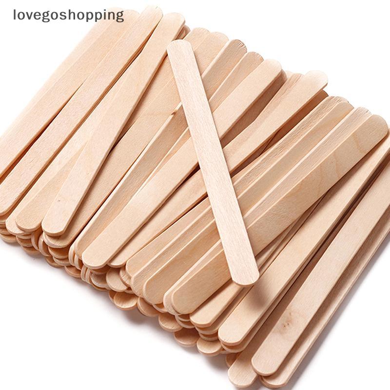 [lovego] 100 Pcs Mulher Depilação De Madeira Sti Espátula De Descartável Cera Stis Rosto Sobrancelhas Ferramenta De Bele