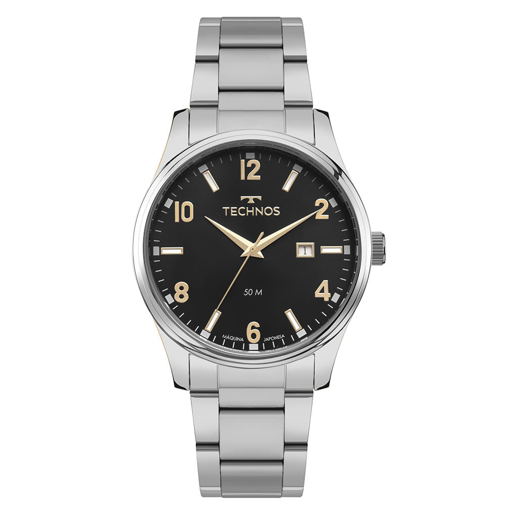 Relógio Technos Masculino Steel Prata - 2115TZE/1P