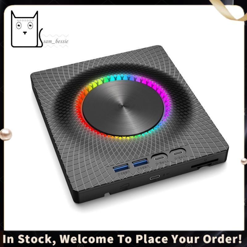 Unidade Óptica Multifuncional Colorida Compatível Com Laptop USB Plug and Play Disc Burner
