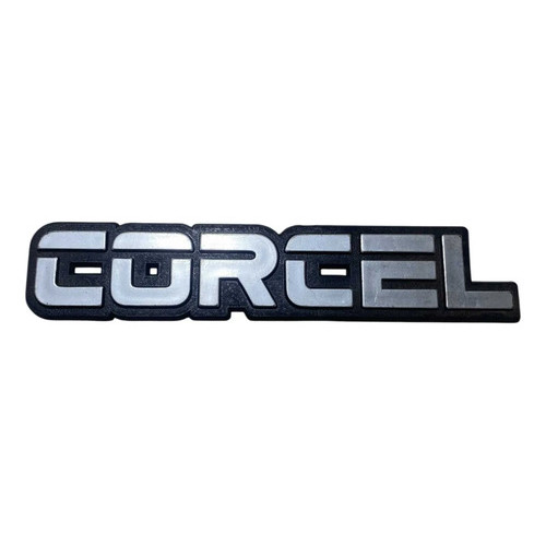 Emblema Letreiro Ford Corcel I 1985  1986 Traseiro Cinza Cinza