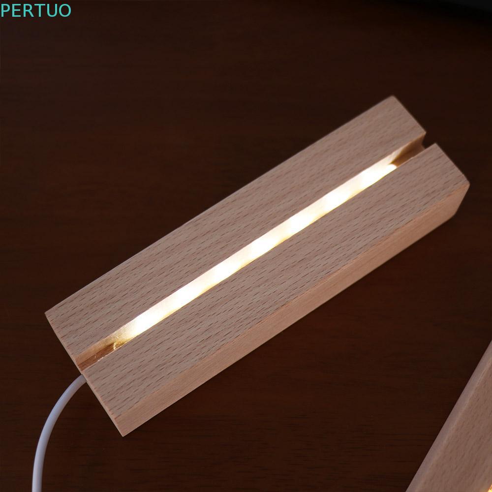 PERTUO LED Suporte Para Luzes Display DIY Stand Art Decor Luminosa Base De Luz Noturna 3D