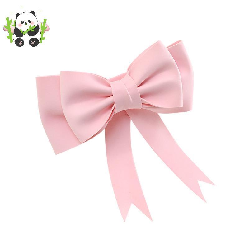 Toppers De Bolo Com Laço Grande Rosa-Decorações De Arco De Papel De Espuma EVA Para Bolos De Festa De Meninas E Mulheres