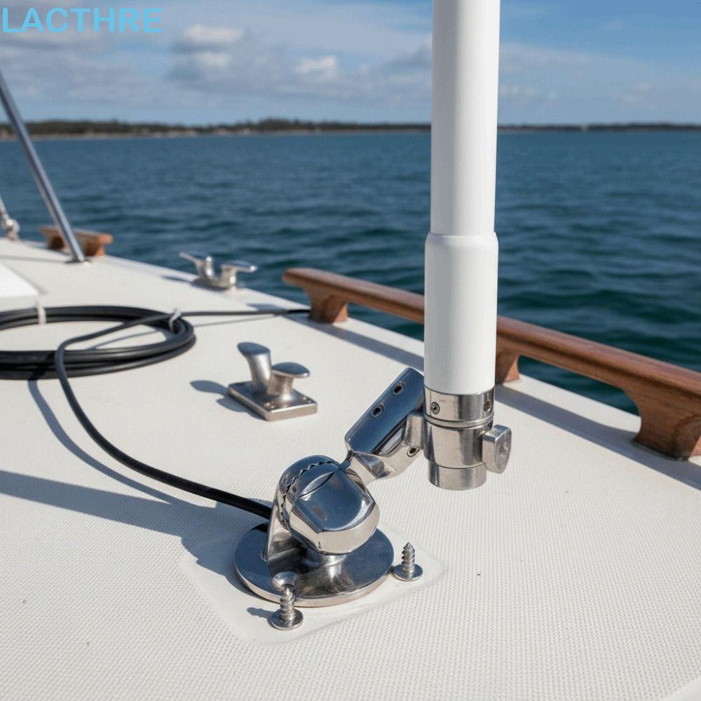 Base De Antena LACTHRE , VHF Redonda De Aço Inoxidável 316 De 25 Mm , Hardware Para Barco Com Convés De 7/8 Polegadas