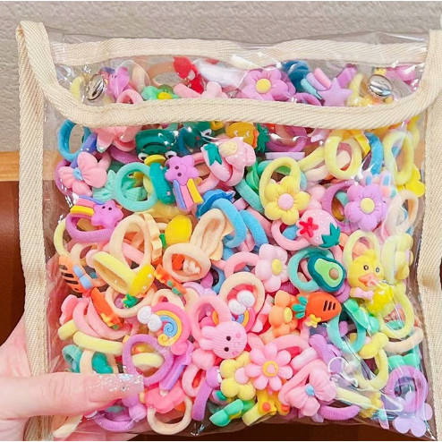 Laços De Cabelo Elásticos Estilo Coreano Para Crianças , Faixas Não Danificadas Meninas , Acessórios GA-320
