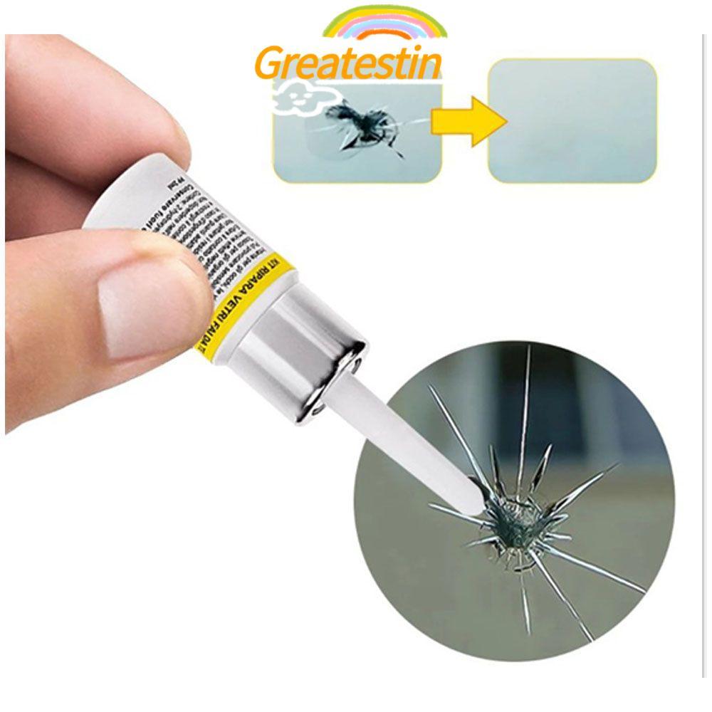 GREATESTIN Kit Reparação Vidro DIY - Selador Resina Para-Brisa Carro - Ferramenta Restaurar Arranhões Rachaduras Janela