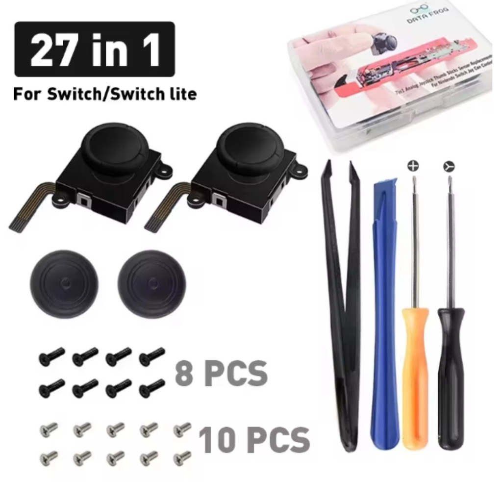 DATA FROG Kit de Reparo para Analógico 3D Joy-Con – Thumb Stick Substituição para Nintendo Switch Lite e OLED