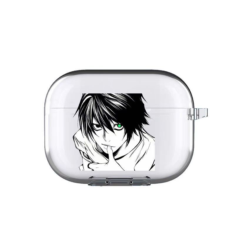Anime Escuro Estilo Notebook/Japonês Mistério AirPods Caso Pro 2/3/4 Capa Protet