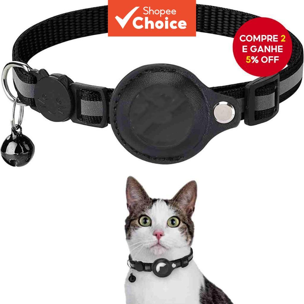 Coleira De Gato AirTag Breakaway – Gatinho Reflexiva Com Suporte E Sino Apple , 