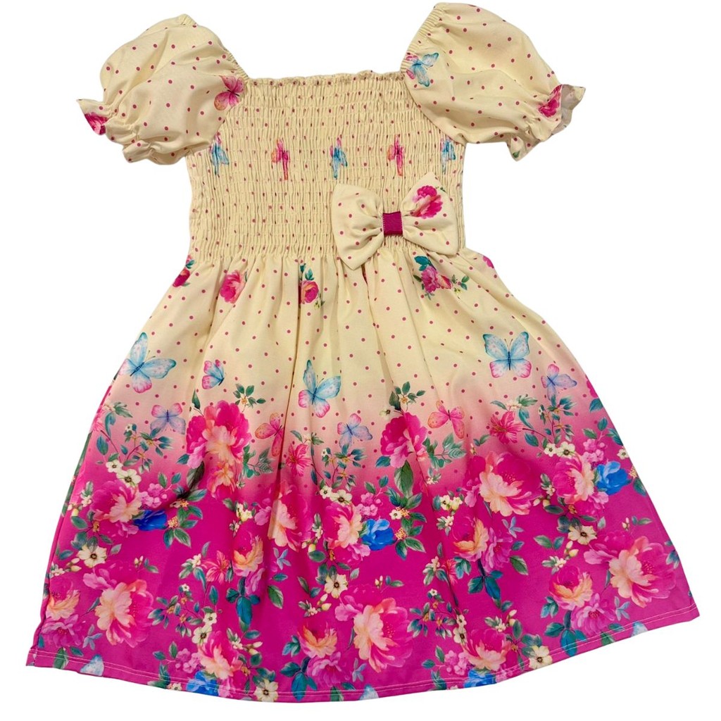 Vestido Infantil Menina Criança Passeio Festa Floral
