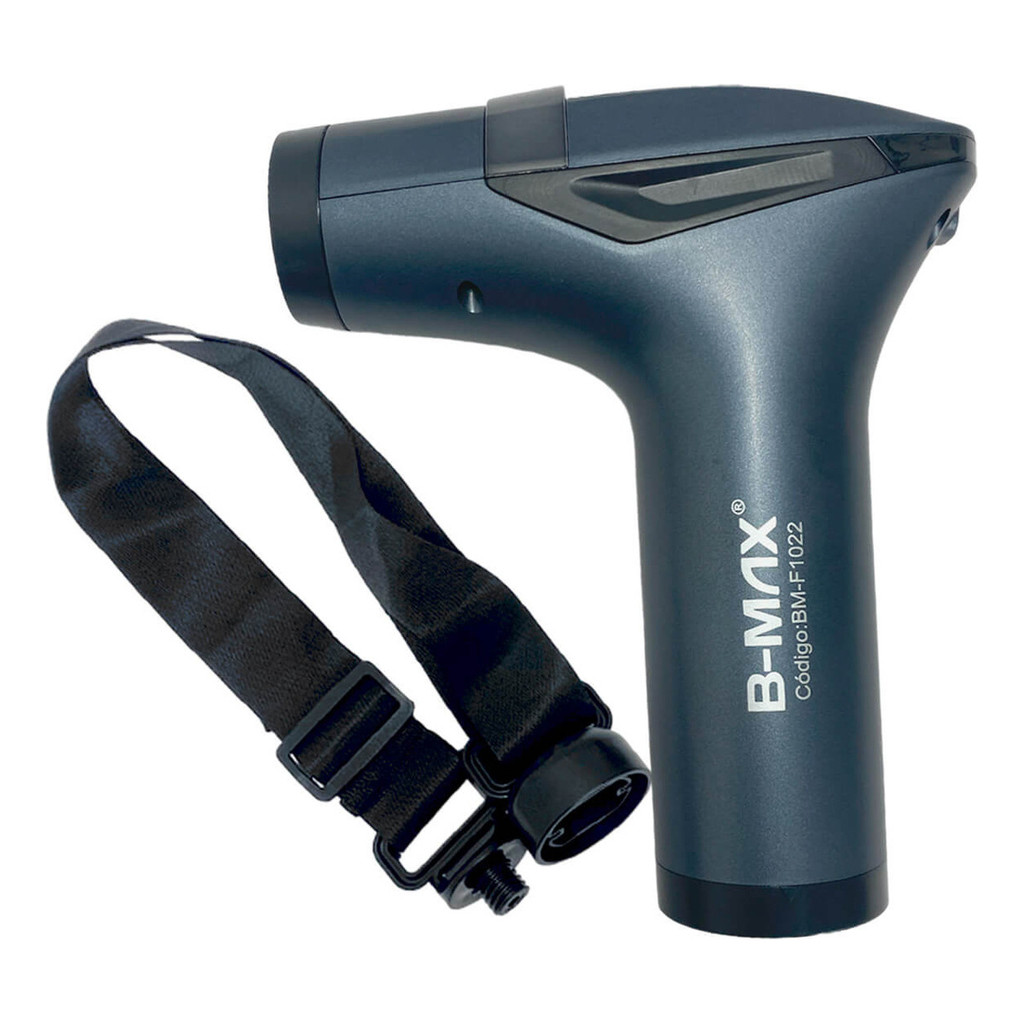 Detalhes do Pistola Massageadora Com Alça 3 Em 1 Cinza-escuro BM-F1022 B-Max