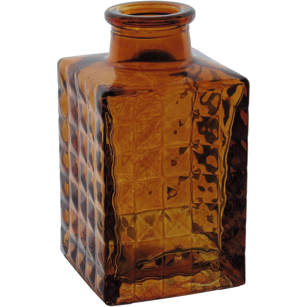 VASO DECORATIVO ENFEITE PLANTA GARRAFA VIDRO 9x5x5cm ÂMBAR em Oferta na Shopee