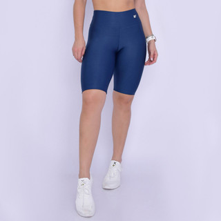 Bermuda Feminina Suplex Cintura Alta Academia em Oferta na Shopee