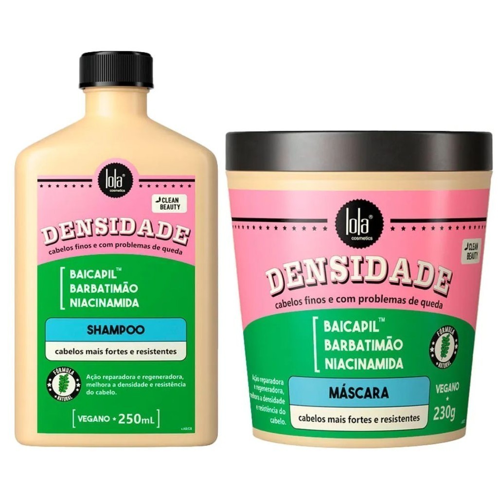 Kit Lola Cosmetics Reparação Densidade - Shampoo e Máscara de Reconstrução em Oferta na Shopee