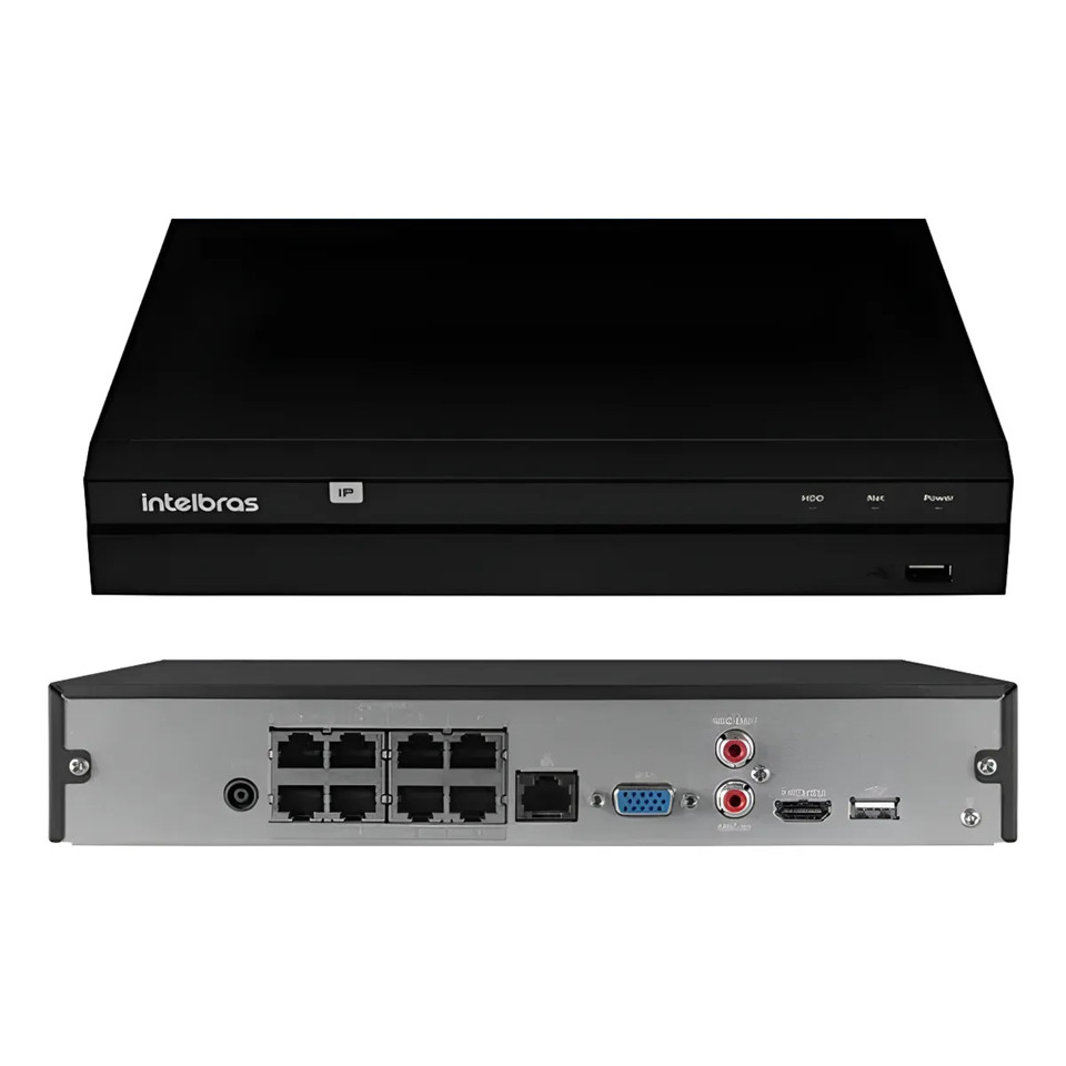 Nvr Intelbras 8 Portas Poe Gravador Vídeo Ip Nvd 1408 P