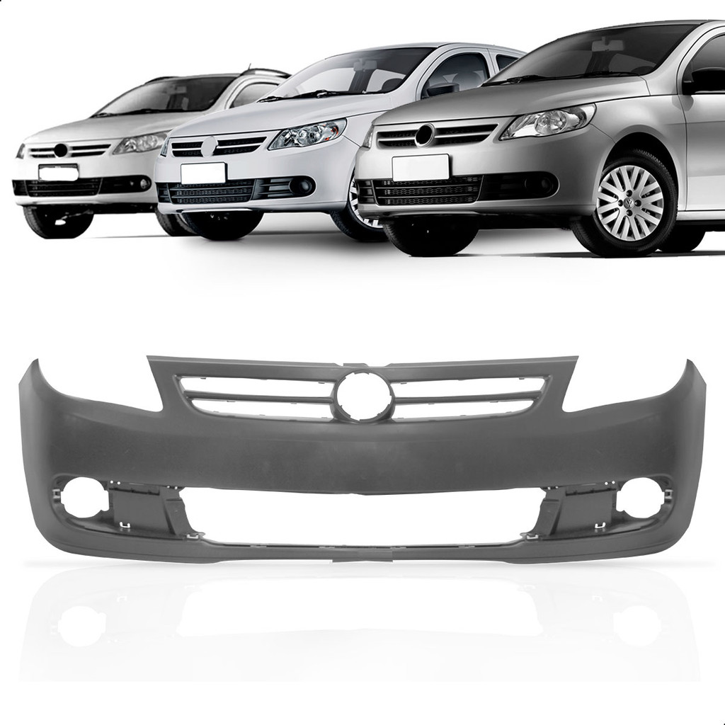 Parachoque Dianteiro Gol Saveiro Voyage G5 2010 2011 2012 2013 Preto Liso Com Furo em Oferta na Shopee