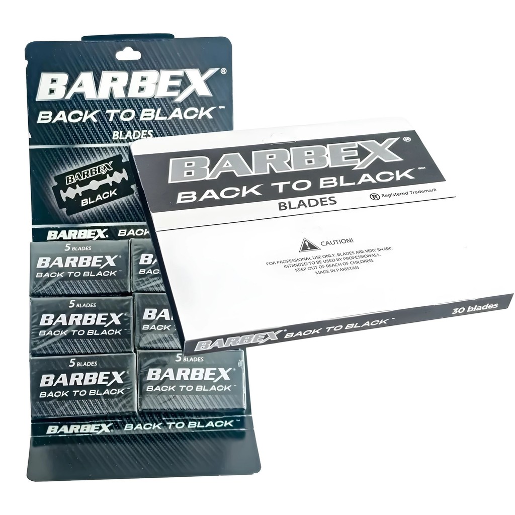 Cartela de Laminas Barbex Black 30 Laminas Inteiras Profissional