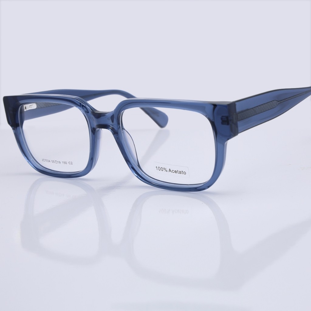 Armação Quadrada Acetato 7034 Unissex 55-19-150 – 100% Acetato Premium, Estilo Moderno em Oferta na Shopee