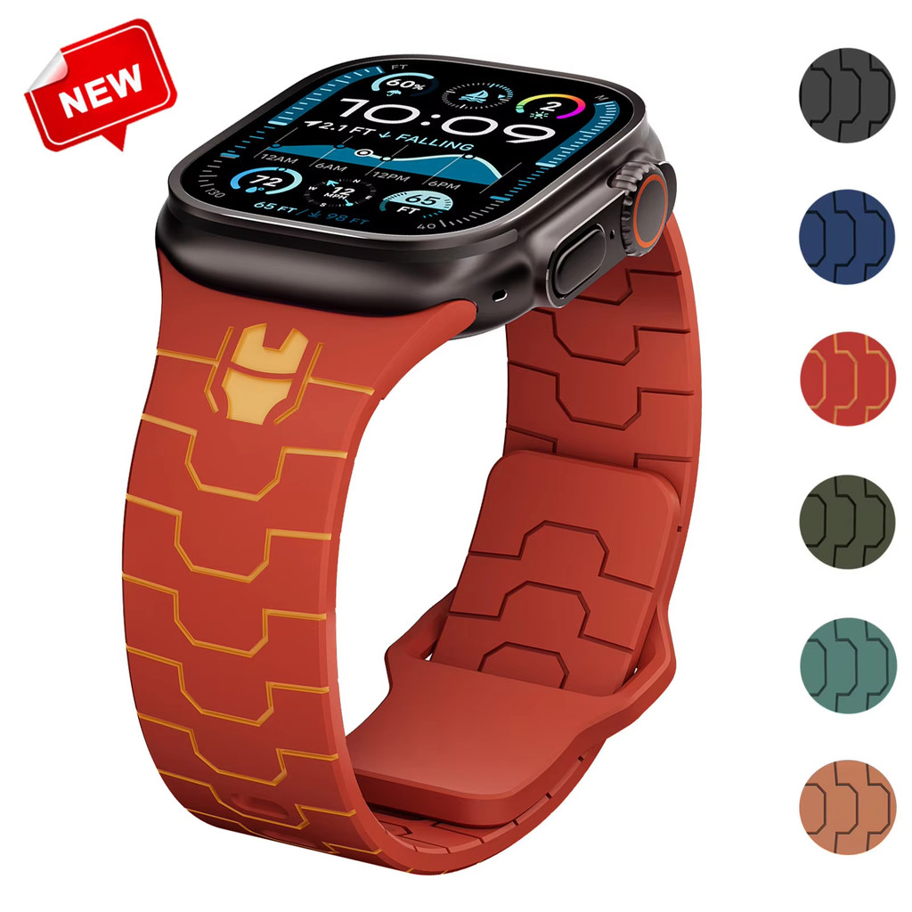 Pulseira De Silicone Para Smartwatch Relógio Apple Watch Ultra 3 2 49 Iwatch Sé