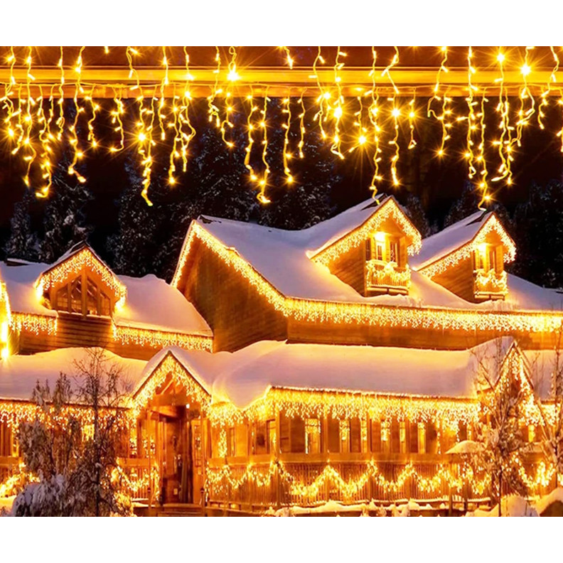 Cascata 200 Leds Branco Frio/Branco Quente modo Fixo 110v/220v 5m de Natal para festas e decoração em Oferta na Shopee