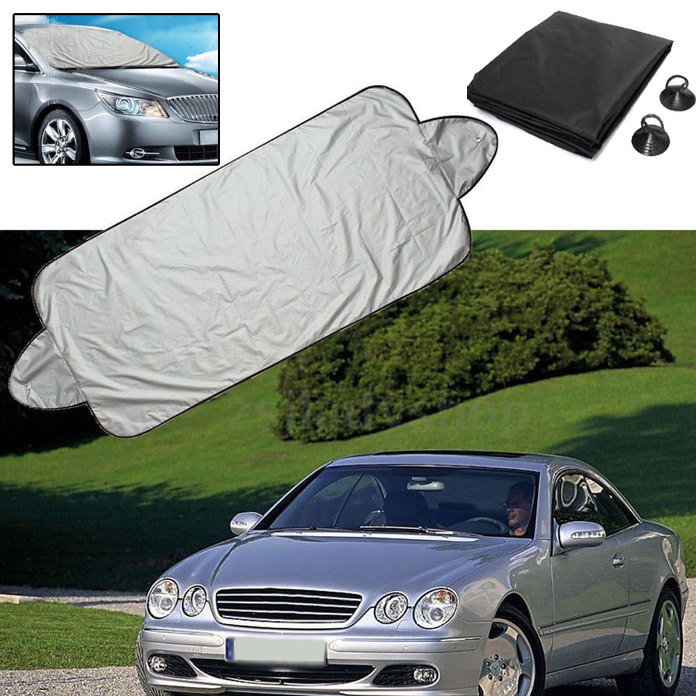 Universal Geada Sol Sombra Protetor Lona Aleta Carro Pára-Brisa Capa Inteligente Gelo Neve Auto Anti-UV Náilon Sunction