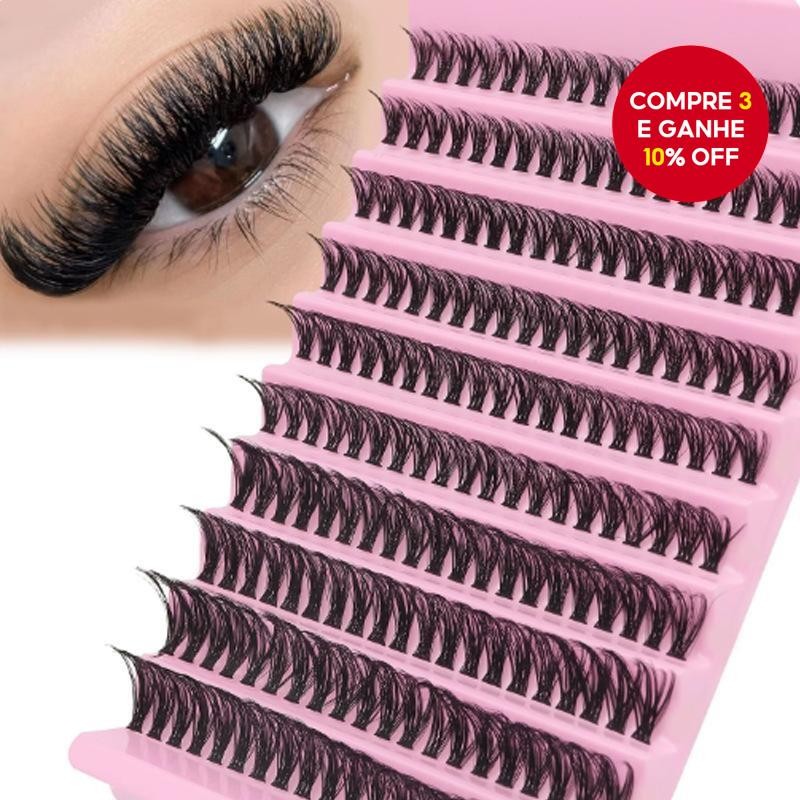 Cílios Postiços 30D , 200 Unidades 10Mm-16Mm Misto D Curl Cluster Extensão De Naturais Macios