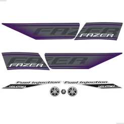 Kit Adesivos Para Fazer 250 Ys 2011 Moto Roxa + Emblemas